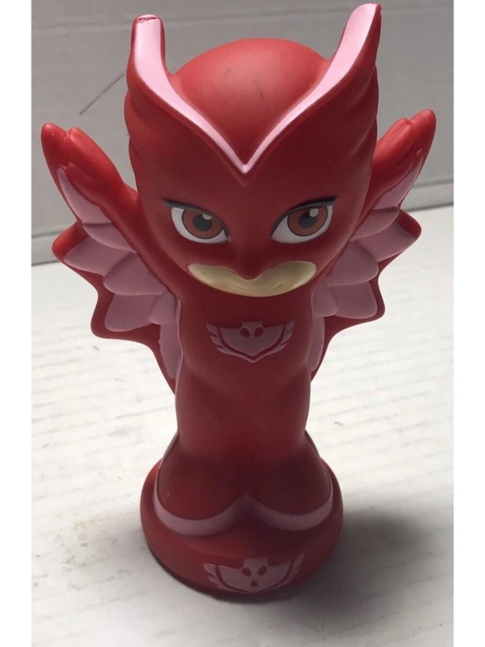 PJ Masks Owlette Toy Figure Rubber Vinyl Bath Squirting Toy Just Play Red 5”